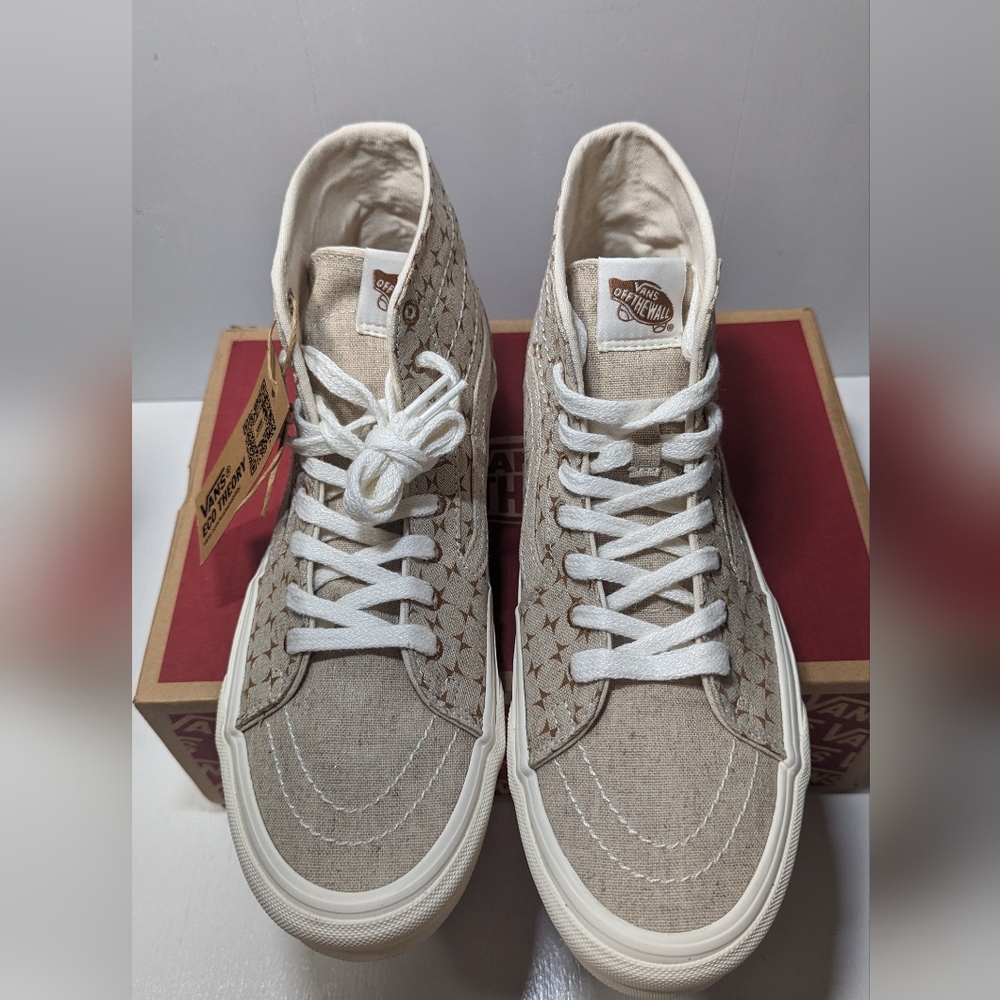 Vans SK8-HI Tapered  Eco Theory Checkerboard Brown Unisex - Picture 4 of 17